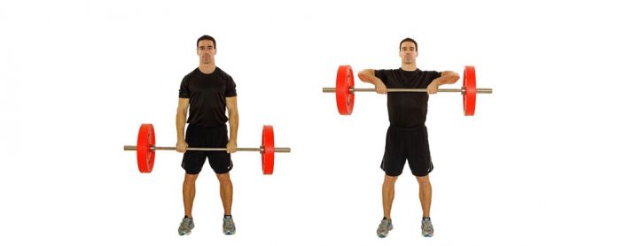 Barbell-Upright-Row کول با هالتر