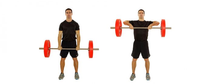 Barbell-Upright-Row سرشانه پارویی با هالتر
