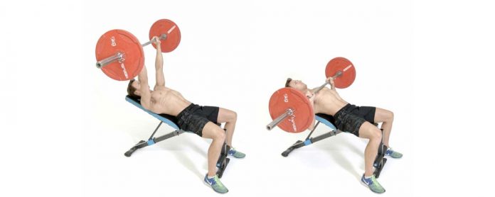 Barbell-incline-Press پرس بالا سینه هالتر