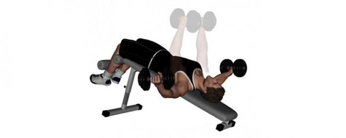 Dumbbell-Decline-Fly زیر سینه دمبل فلای
