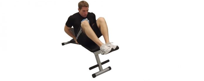 Knee-Up زیر شکم روی نیمکت