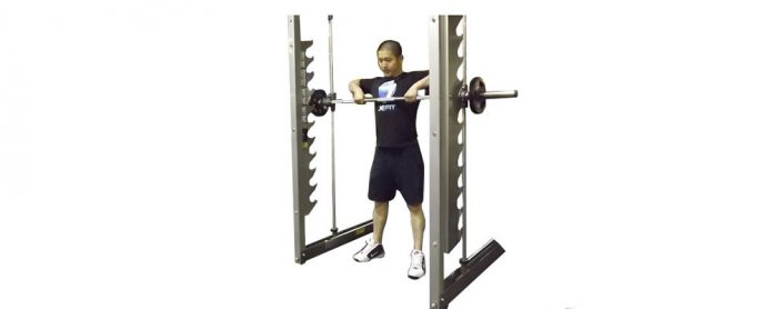 Machine-Upright-Row شراگ با دستگاه اسمیت