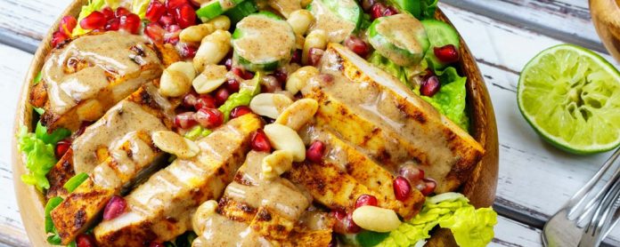 satay سالاد مرغ