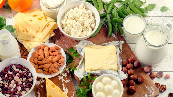 Foods rich in calcium. Healthy diet food.