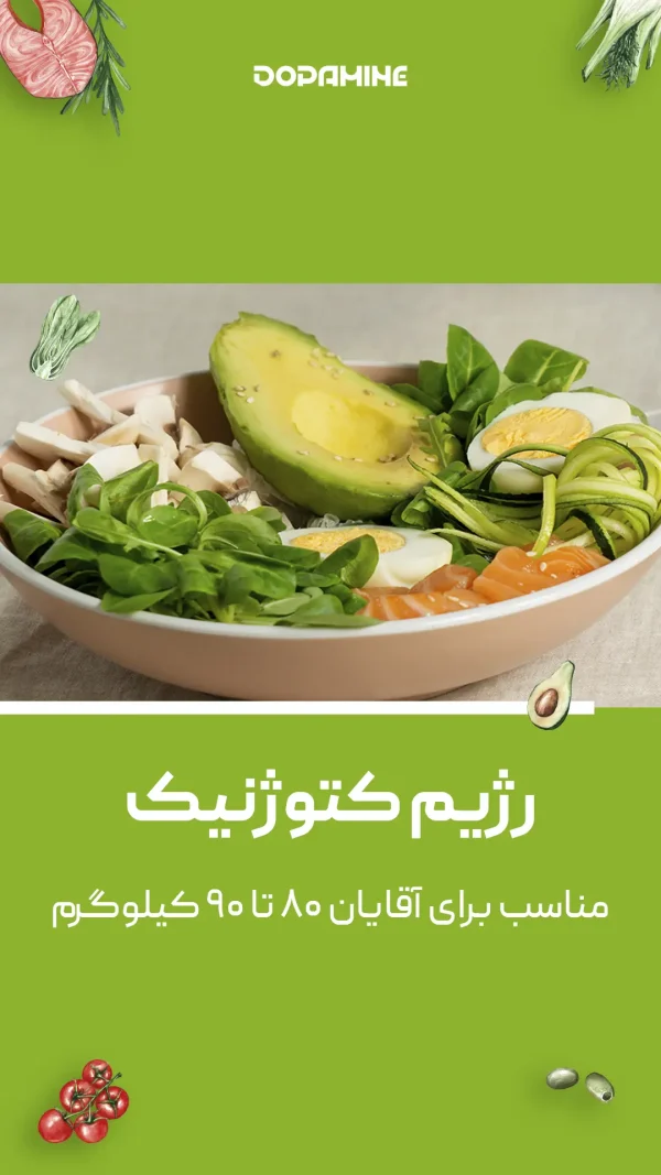 رژیم کتوژنیک (مناسب آقایان ۸۰ تا ۹۰ کیلوگرم)